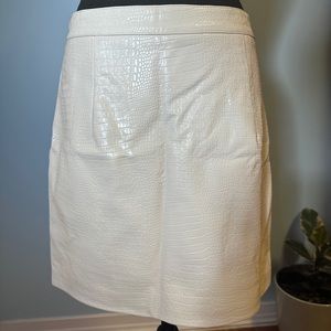 Snake print faux leather mini skirt by Bardot